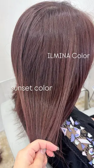 ロング カラー makoto⌇レイヤ ー⌇艶カラー🍒‎のヘアスタイル