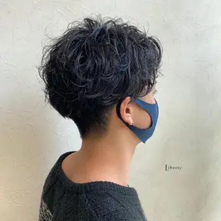 ショート パーマ メンズ指名多数!! SiLO 田島のヘアスタイル