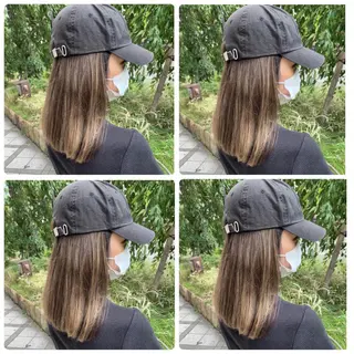 ミディアム カラー 京都大人女性ショート 徒歩1分/秋山のヘアスタイル