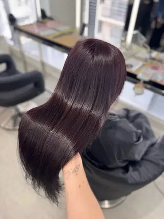 セミロング カラー ヘアアレンジ 🤍淡色ピンク&ラベ ンダーYUKI🤍のヘアスタイル