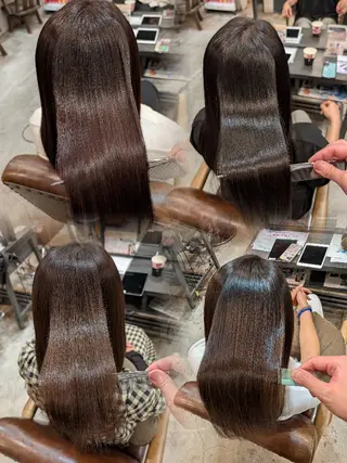 セミロング パーマ カラー 美髪矯正/縮毛矯正/ 髪質改善/店長 山下のヘアスタイル