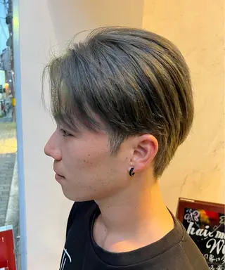 ミディアム メンズパーマ特化型 /京橋/栗野京弥のヘアスタイル