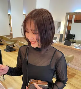 ミディアム カラー 柔らかブラウンカラー 🐈🤎Rikoのヘアスタイル