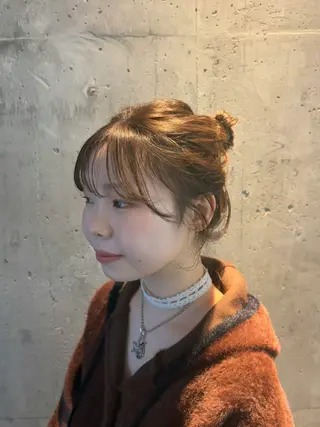 ミディアム 松井ゆら/ 酸性ストレート/暖色のヘアスタイル