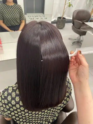 セミロング カラー ogata ayumiのヘアスタイル