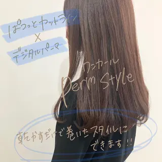 セミロング カラー パーマ お洒落パーマ/ 艶カラー/michiのヘアスタイル