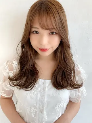 ロング カラー 藤間 帆乃夏（とうまほのかのヘアスタイル