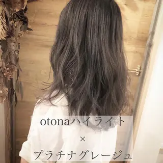 ミディアム カラー テトネ タカシのヘアスタイル