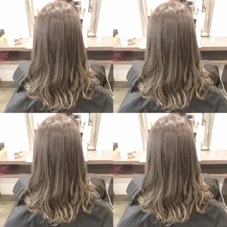 セミロング カラー レイヤーカット匠 イソザキノリユキのヘアスタイル