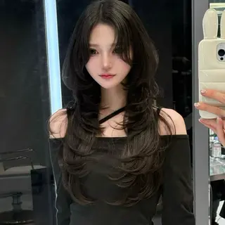 ロング REDEAL SHIBUYA所属・maya/レイヤー カット/ミインパーマのヘアスタイル