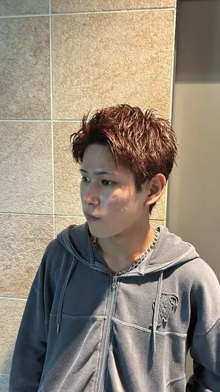 ショート カラー メンズ メンズ カラー特化/ カラー特化/池田海斗のヘアスタイル