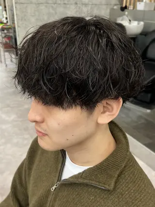 パーマ メンズ 似合わせヘア/ ハイライト/廣田歩のヘアスタイル