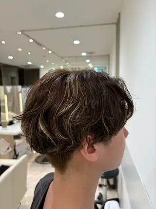 カラー パーマ メンズ 🌼丸みボブ🌼 ショート　柏木結太のヘアスタイル