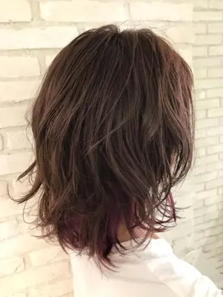 ミディアム カラー パーマ メンズ キッズ マツエク・マツパ レイヤー＆カラー 人気美容師倉崎涼のヘアスタイル