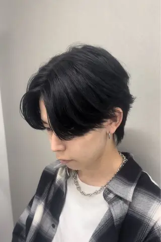 メンズ ニュアンス/フェザー /ウルフ/伶馬のヘアスタイル