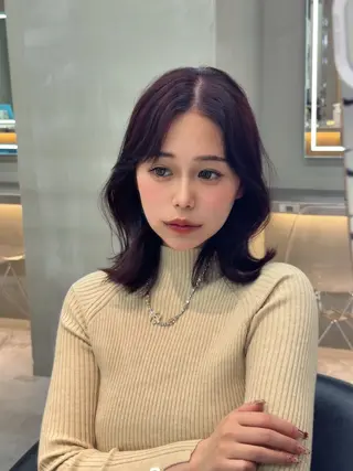 ミディアム 韓国ヘア/レイヤー Londエレンのヘアスタイル