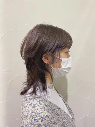 ミディアム カラー Of　HAIR所属・外山 なつ美のヘアスタイル