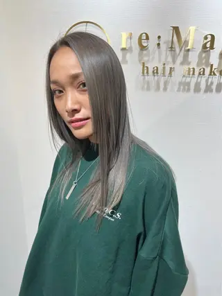 セミロング カラー キッズ 横浜関内髪質改善 re:Magoのヘアスタイル