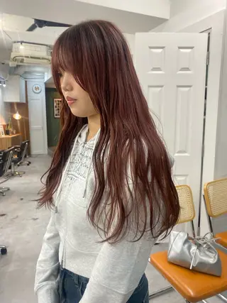 ロング カラー レイヤーボブ/ 艶カラー/サナ🌼のヘアスタイル
