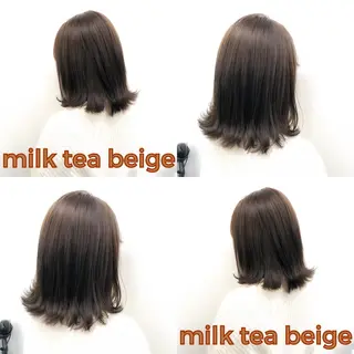 ミディアム ハイトーン×レイヤー カットTAKUMIのヘアスタイル