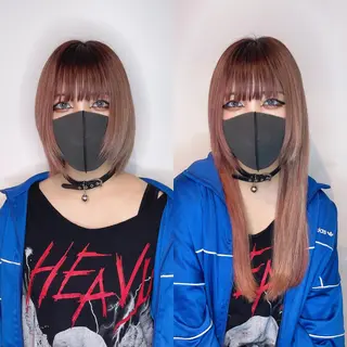 ショート カラー ヘアアレンジ haco+所属・🌈派手髪エクステ ブレイズ🌈ひろとのヘアスタイル