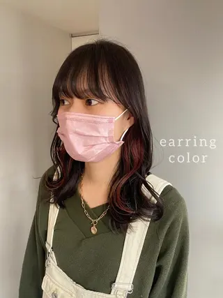 セミロング カラー ヘアアレンジ ボブ /ニュアンス/ satomi🧸💖のヘアスタイル