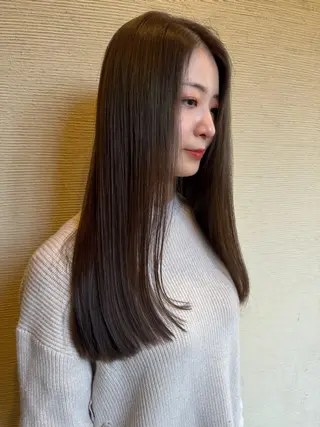 ロング カラー パーマ/艶カラー/ 髪質改善/伊藤愛麻のヘアスタイル