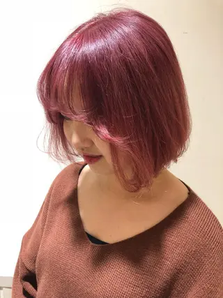 ミディアム カラー ZOA classic hair所属・東 みのりのヘアスタイル