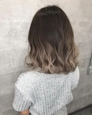 ミディアム カラー 髪質改善 中川　翔のヘアスタイル