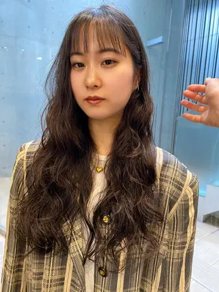 ロング パーマ パーマ、髪質改善 菊地美月のヘアスタイル