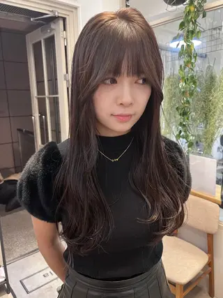 セミロング カラー 赤み消しカラー / ヨシダトモキのヘアスタイル