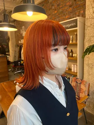 ミディアム カラー the BRIDGE 加藤みのりのヘアスタイル