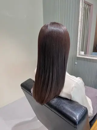 セミロング カラー KIZU 髪質改善 オカルト怪談のヘアスタイル