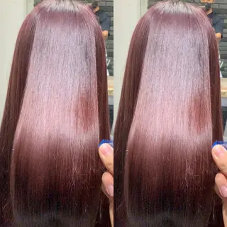 ロング 髪質改善 上品艶感カラーのヘアスタイル