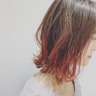 ショート カラー ボブ/暖色/デザイン KOYUKI⛄️のヘアスタイル