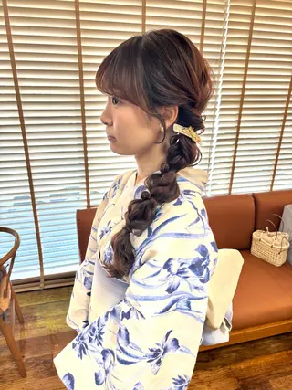 ロング ヘアアレンジ bright所属・miku ヘアセット/着付けのヘアスタイル