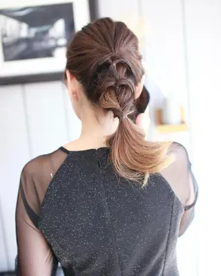 セミロング ヘアアレンジ 大西 カズマのヘアスタイル