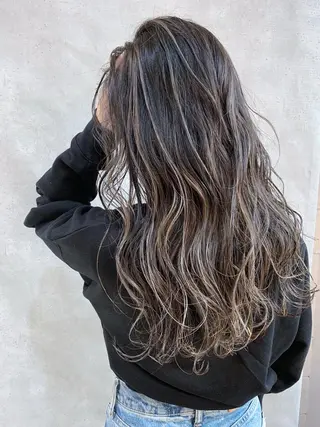 セミロング カラー MOU namba ムウナンバのヘアスタイル