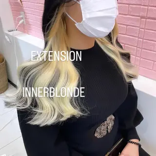 ロング カラー エクステ🩵ブリーチ 韓国ヘア🩵KAEのヘアスタイル