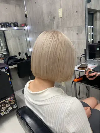 ショート カラー ヘアアレンジ メンズ のん🎀ハイトーン/ レイヤーカット🐳のヘアスタイル