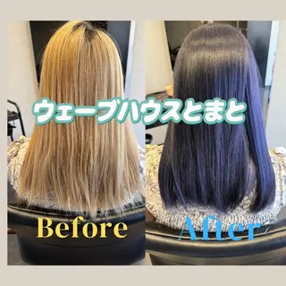 セミロング 髪質改善⚡️カラー 🍀武久 誠🍀のヘアスタイル