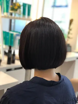 ショート パーマ 安井　昴 💫ブリーチ縮毛矯正のヘアスタイル