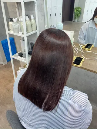 セミロング パーマ limitみづき🌙 ブリーチカラーのヘアスタイル