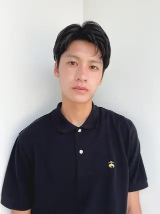 ショート メンズ メンズカット曲がる 縮毛矯正佐々木タクマのヘアスタイル