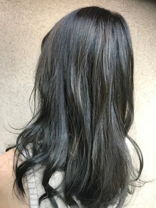 セミロング カラー vato マンツーマンサロンのヘアスタイル