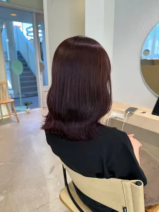 カラー ulu名古屋栄所属・落合しほ/韓国ヘア/ 髪質改善/縮毛矯正のヘアスタイル