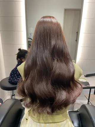 ロング カラー &chaLme   心斎橋所属・emi/髪質改善/ 韓国風/艶カラーのヘアスタイル