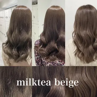 セミロング カラー Ella所属・nana【艶髪】/ レイヤー/縮毛矯正のヘアスタイル