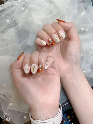 ショート パンダ ネイルのネイルデザイン