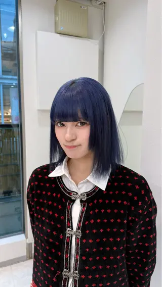 セミロング カラー ヘアアレンジ ハイトーン職人/ ムラ修正/拓真のヘアスタイル